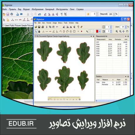 نرم افزار اندازه گیری دقیق اشیا موجود در تصاویر Digimizer 