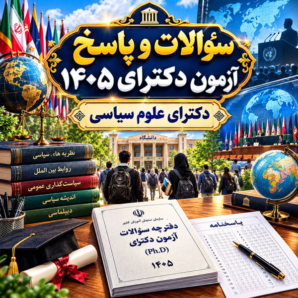 سئوالات و پاسخنامه دکترای علوم سیاسی، روابط بین الملل و مطالعات منطقه ای سال 1405